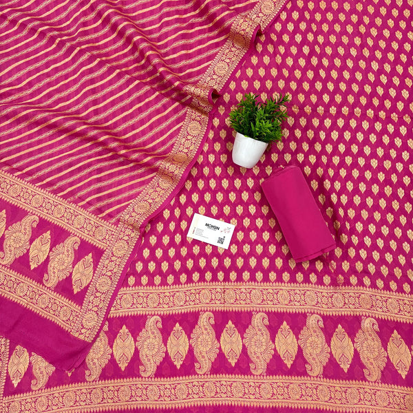 Pink Jaguar Kalli Georgette Silk Banarasi Suit