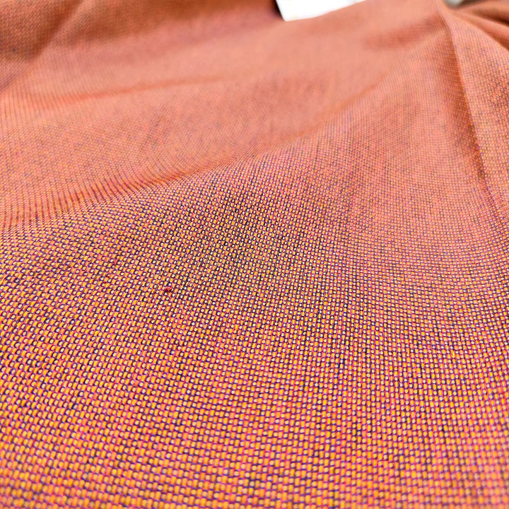 Rust Purple Cotton Silk Banarasi Fabric