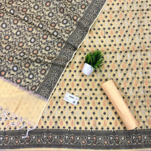 Yellow Resham Zari Banarasi Silk Suit