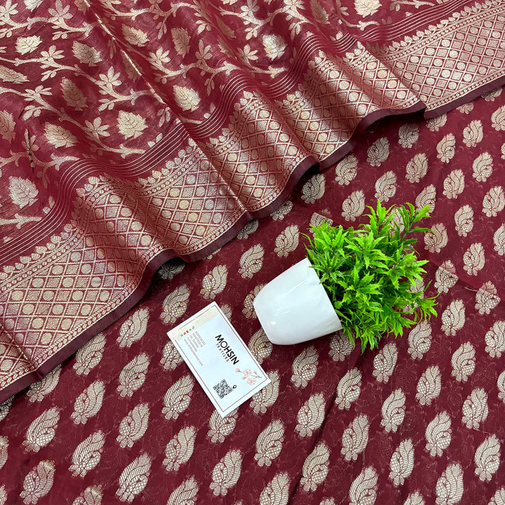 Maroon Holika Banarasi Silk Suit