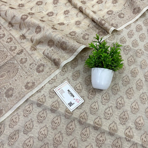 Beige Hukum Fire Cotton Silk Banarasi Suit