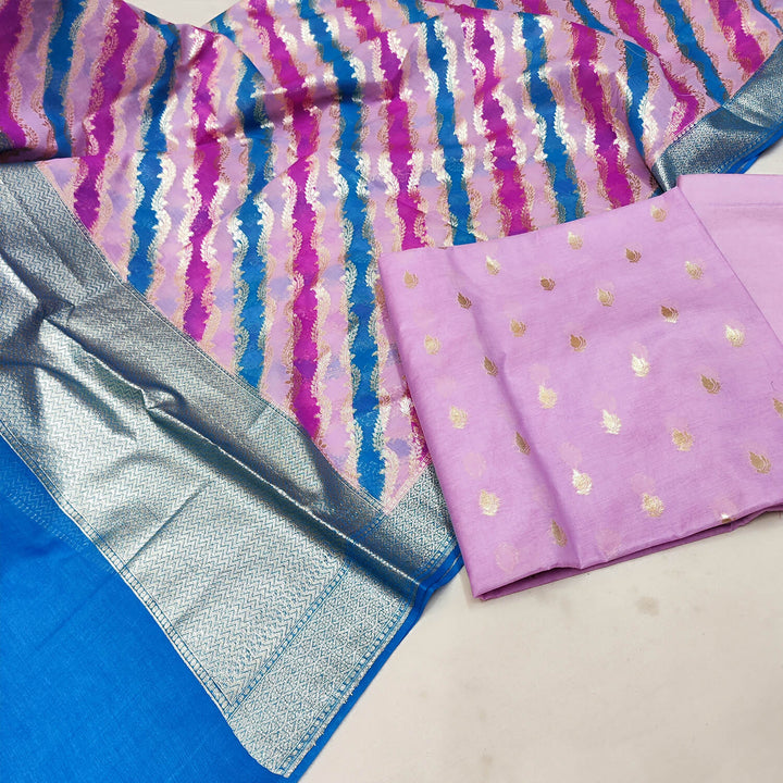Baby Pink Rangkaat Chanderi Silk Banarasi Suit