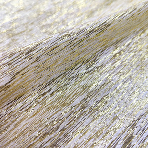 White Gold Jharna Shimmer Silk Banarasi Fabric