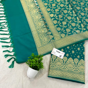 Sea Green Kalli Patta Katan Silk Banarasi Suit