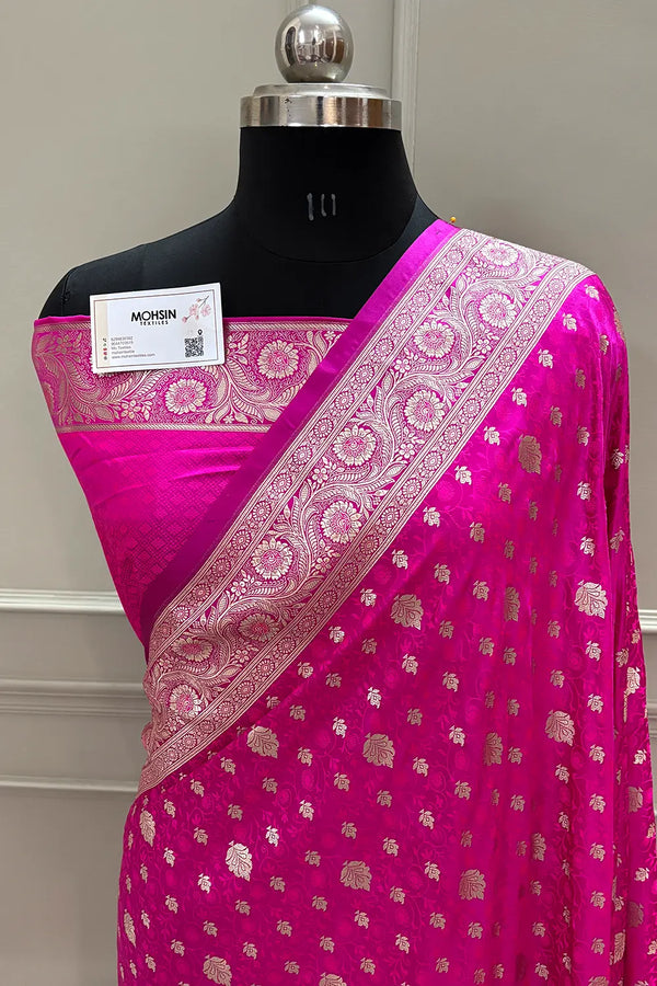 Pink Chunni Munni Katan Silk Banarasi Saree