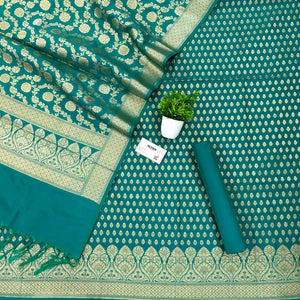 Sea Green Kalli Buti Katan Silk Banarasi Suit