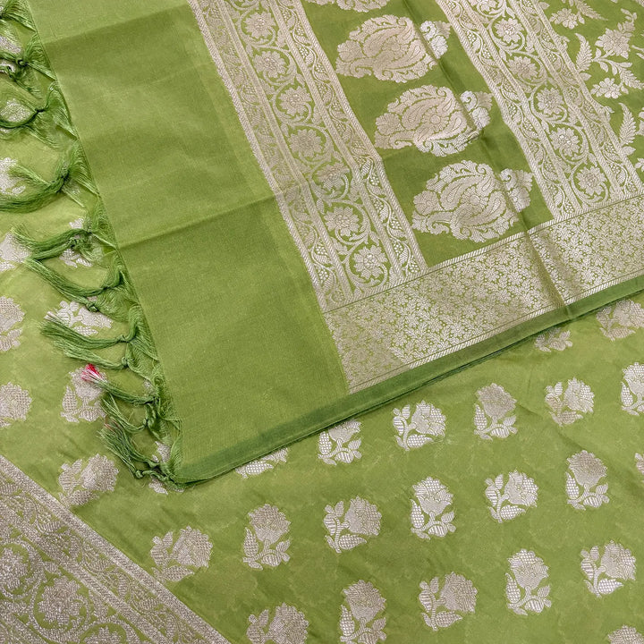 Pista Shringar Katan Silk Banarasi Suit