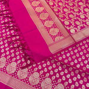 Pink Guldaan Fool Katan Silk Banarasi Suit