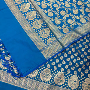 Firozi Guldaan Fool Katan Silk Banarasi Suit