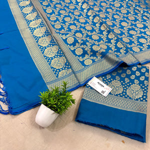 Firozi Guldaan Fool Katan Silk Banarasi Suit