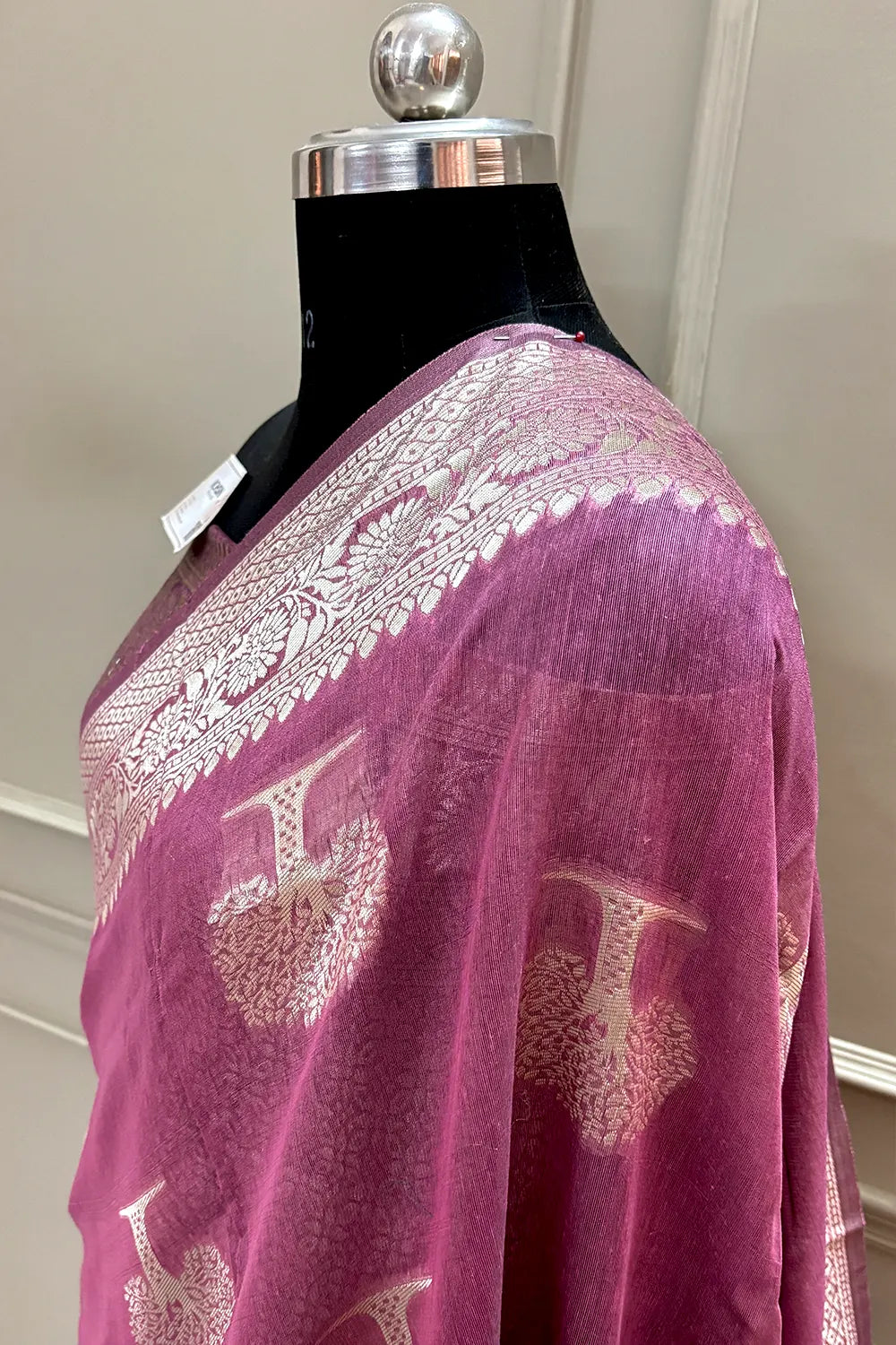 Pink Resham Zari Cotton Silk Banarasi Saree