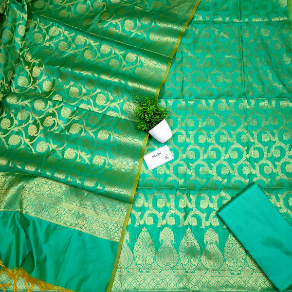 Sea Green Kalgha Jaal Banarasi Silk Suit