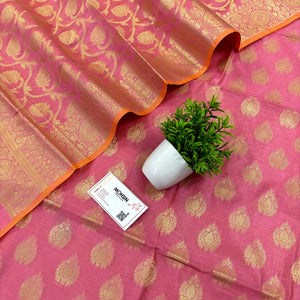Baby Pink Kalgha Buti Banarasi Silk Suit