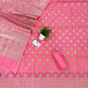Baby Pink Shringar Katan Silk Banarasi Suit