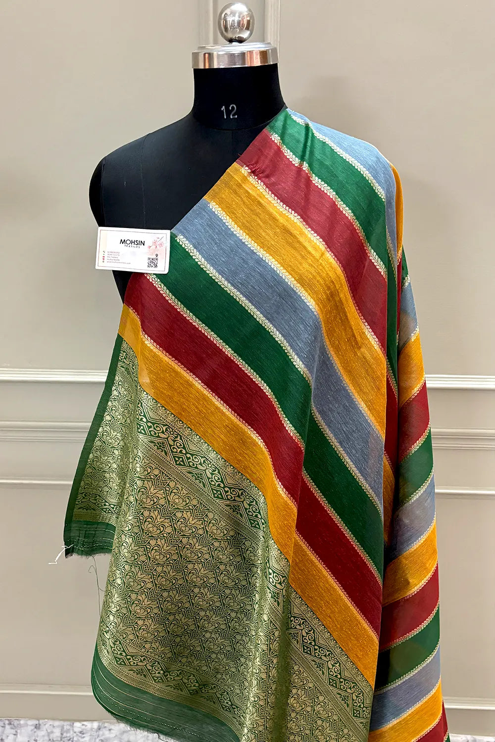 Green Resham Zari Chanderi Silk Banarasi Saree