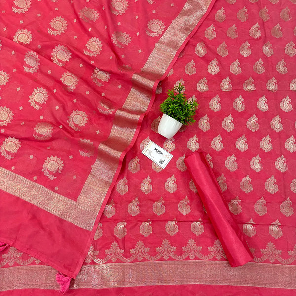 Peach Tilasmi Carry Katan Silk Banarasi Suit