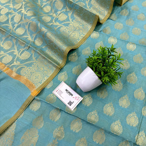 Firozi Kalgha Buti Banarasi Silk Suit