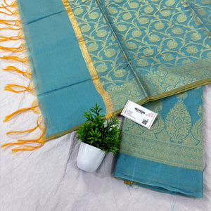 Firozi Kalgha Buti Banarasi Silk Suit