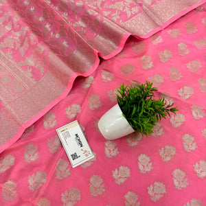 Baby Pink Shringar Katan Silk Banarasi Suit