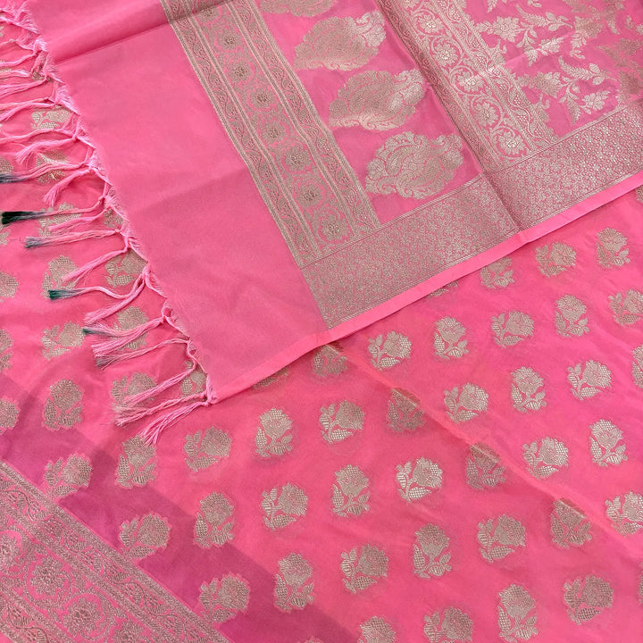 Baby Pink Shringar Katan Silk Banarasi Suit