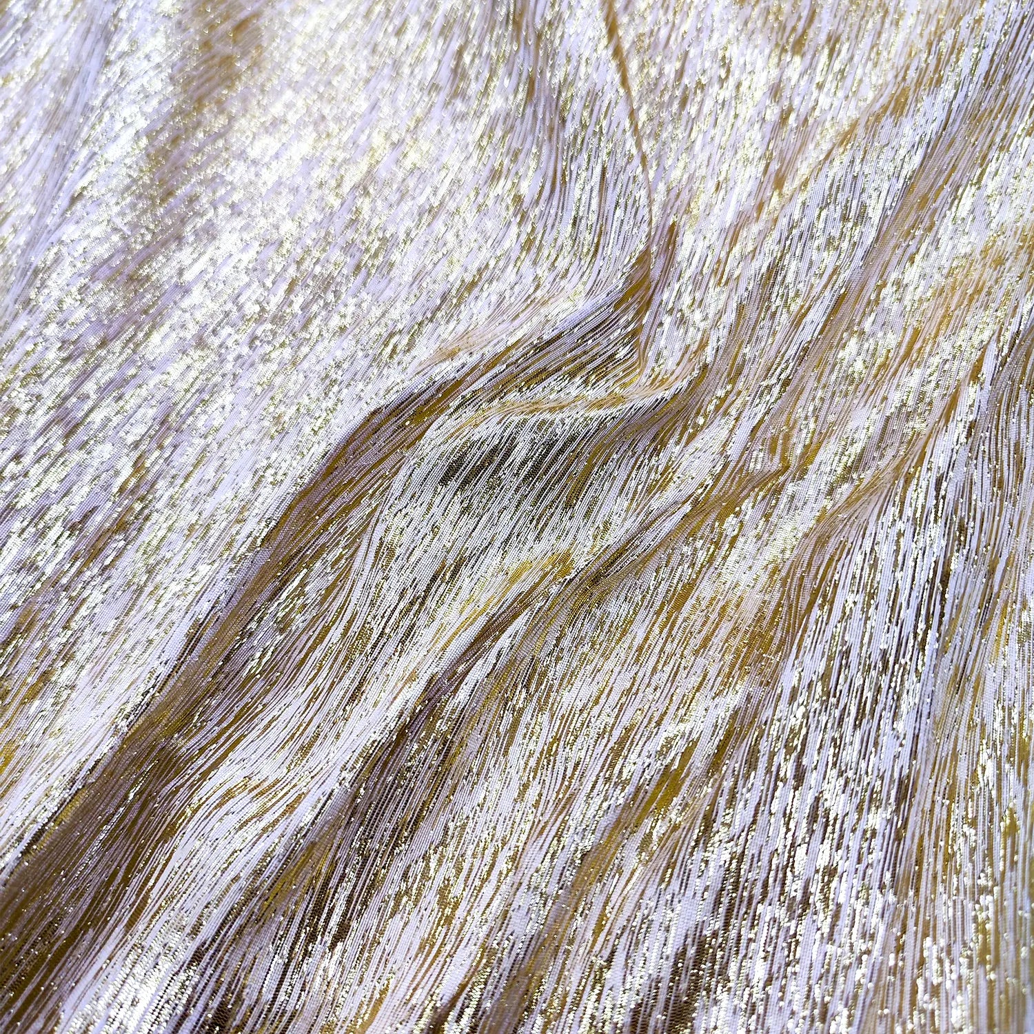 Gold Sona Jharna Shimmer Silk Banarasi Fabric