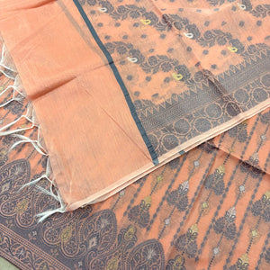 Orange Resham Zari Banarasi Silk Suit