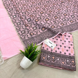 Pink Resham Zari Banarasi Silk Suit