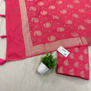 Peach Tilasmi Carry Katan Silk Banarasi Suit