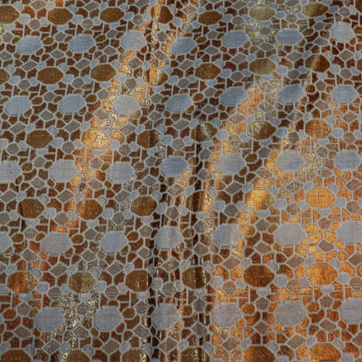 Brown Eta Pathar Lorex Shimmer Silk Fabric