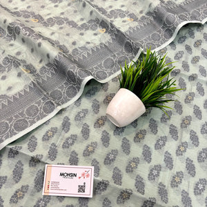 Mint Green Resham Zari Banarasi Silk Suit