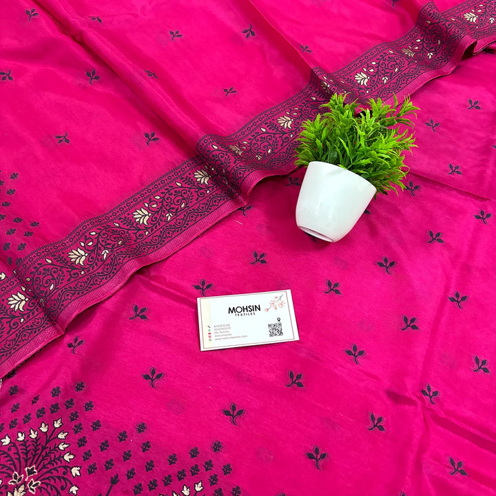 Pink Jhilmila Taj Dola Silk Banarasi Suit