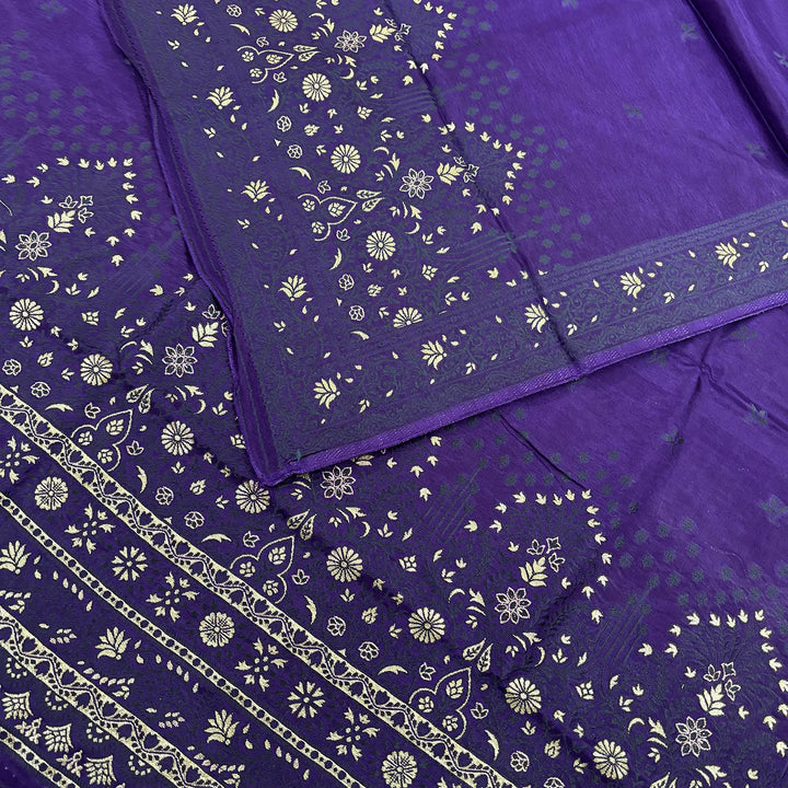 Purple Jhilmila Taj Dola Silk Banarasi Suit