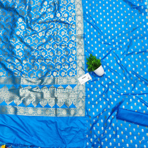 Firozi Sona Rupa Katan Silk Banarasi Suit