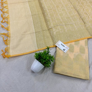 Beige Uggi Dhan Banarasi Silk Suit