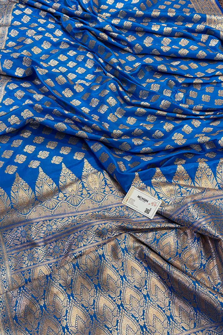 Firozi Naagmani Buti Katan Silk Banarasi Saree