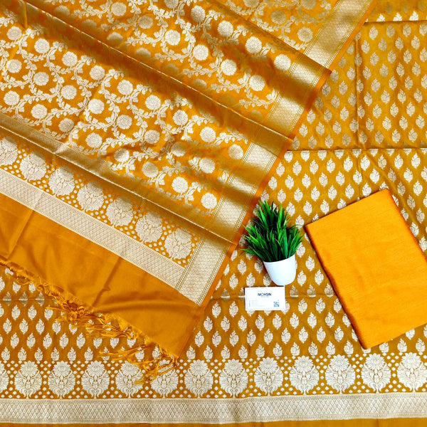 Mustard Guldaan Katan Silk Banarasi Suit