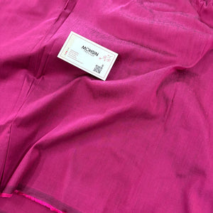 Pink Plain Cotton Silk Fabric