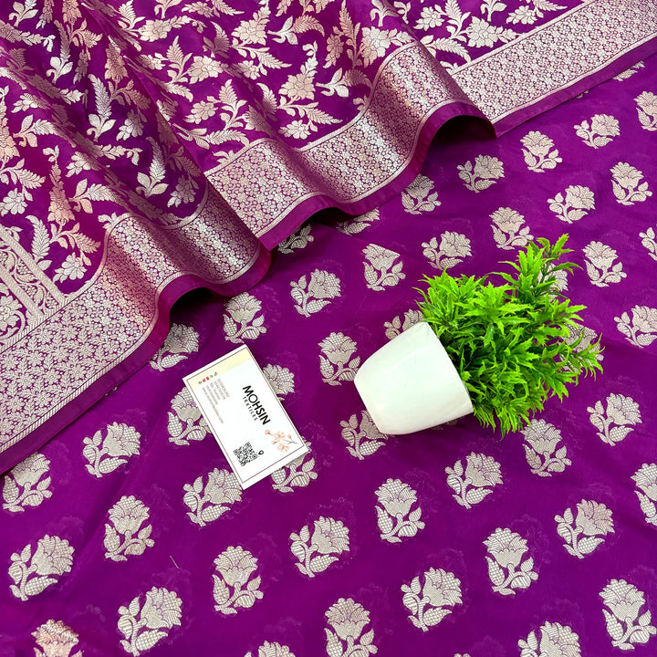 Purple Shringar Katan Silk Banarasi Suit