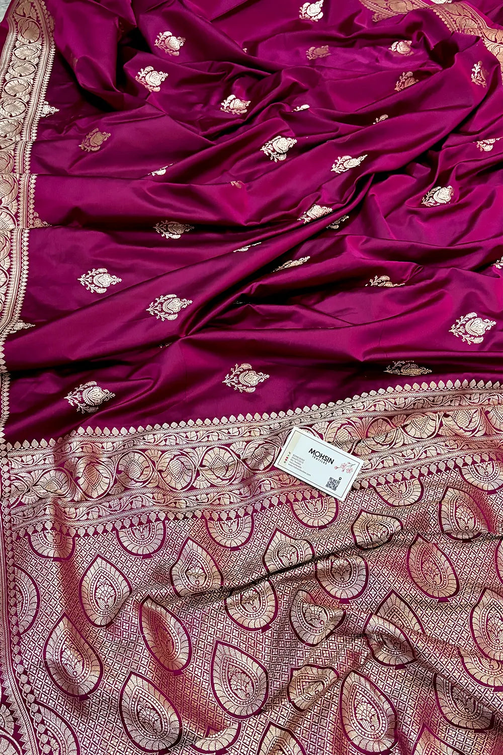 Pink Kohinoor Buti Katan Silk Banarasi Saree