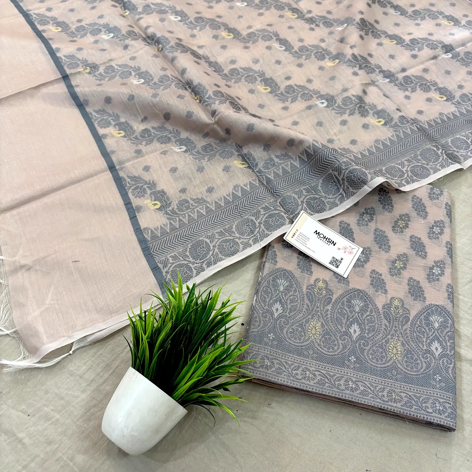 Onion Resham Zari Banarasi Silk Suit