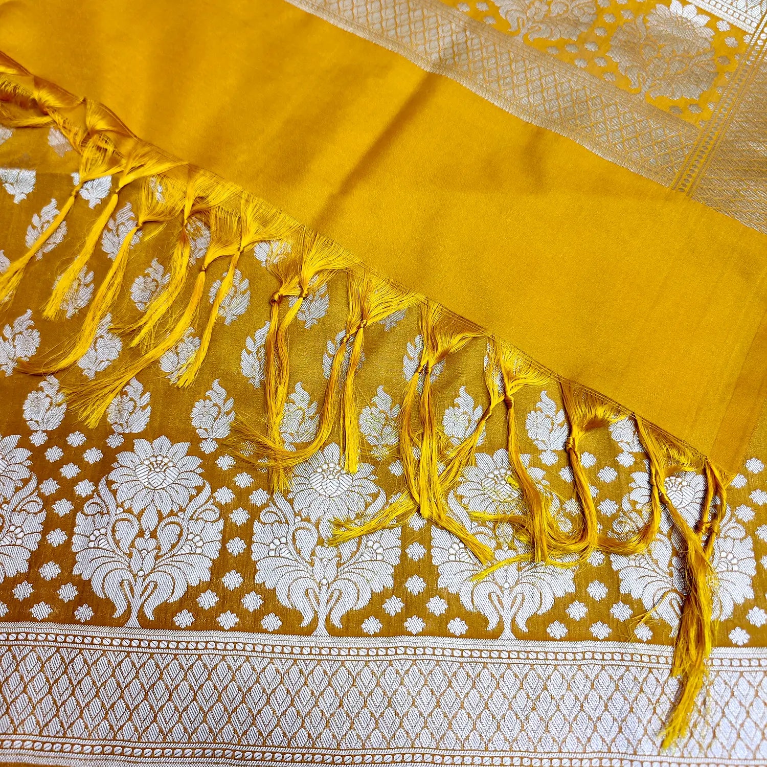 Mustard Guldaan Katan Silk Banarasi Suit