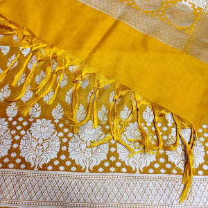 Mustard Guldaan Katan Silk Banarasi Suit