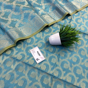 Firozi Kalgha Jaal Banarasi Silk Suit