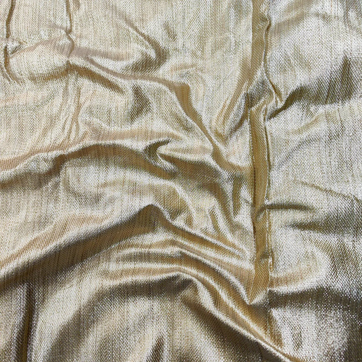 Gold Matt Lorex Shimmer Silk Banarasi Fabric