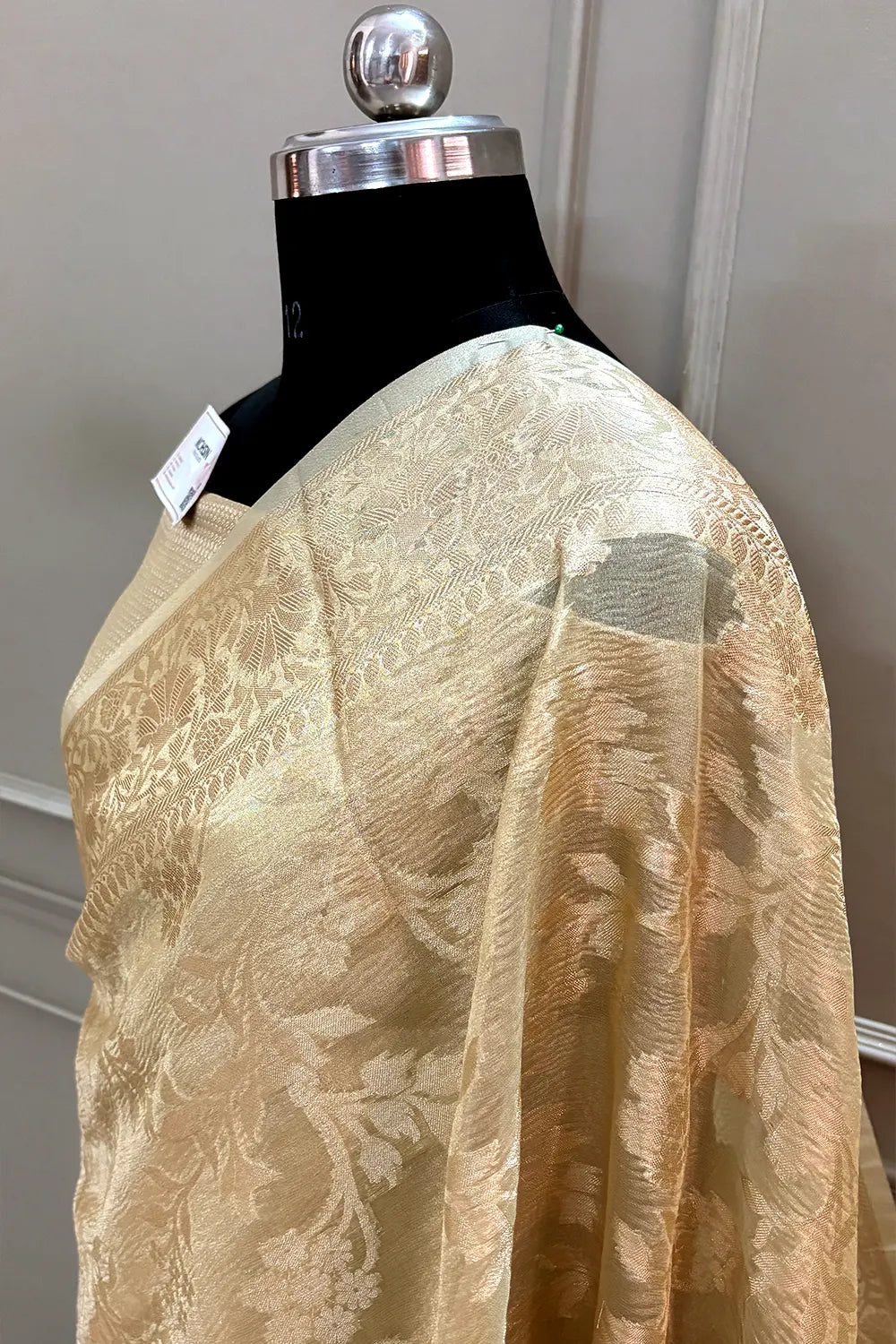 Gold Zari Tissue Silk Banarasi Saree