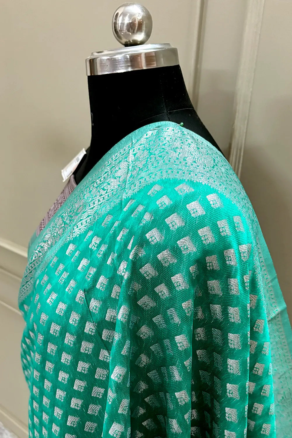 Green Resham Zari Silk Banarasi Saree