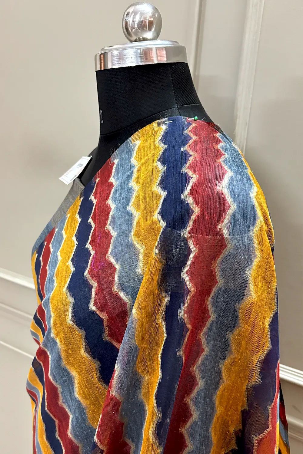 Grey Resham Zari Chanderi Silk Banarasi Saree