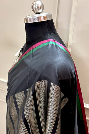 Nita Ambani Black Zari Banarasi Silk Saree