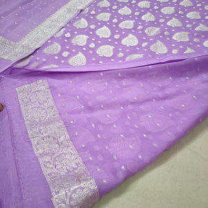 Patta Chunri Pure Khaddi Georgette Chiffon Banarasi Suit