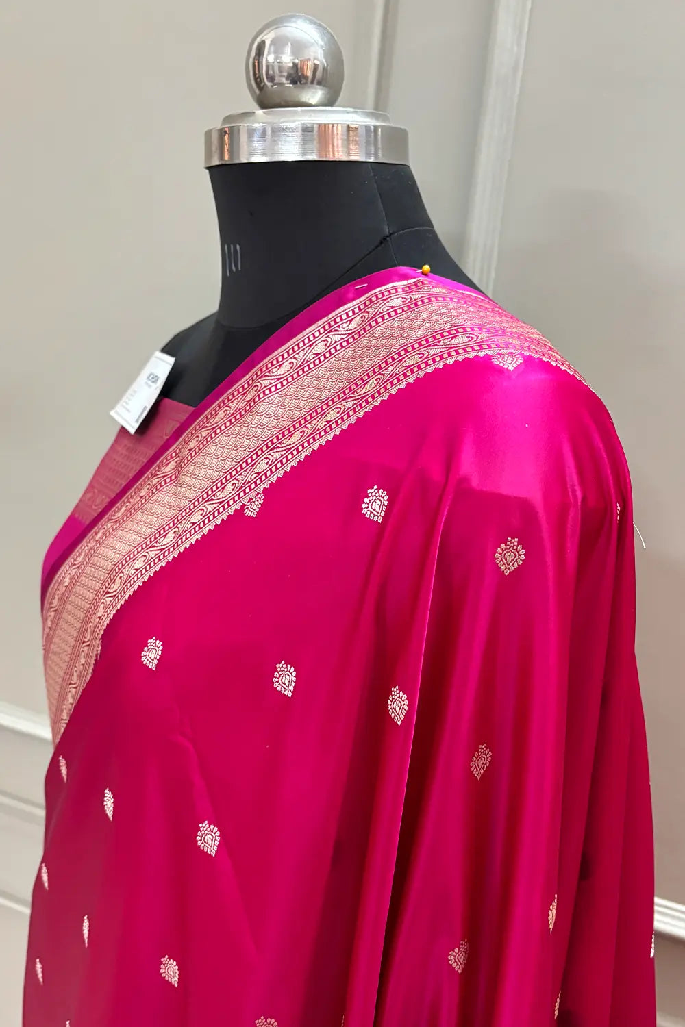 Pink Wazir Buti Katan Silk Banarasi Saree